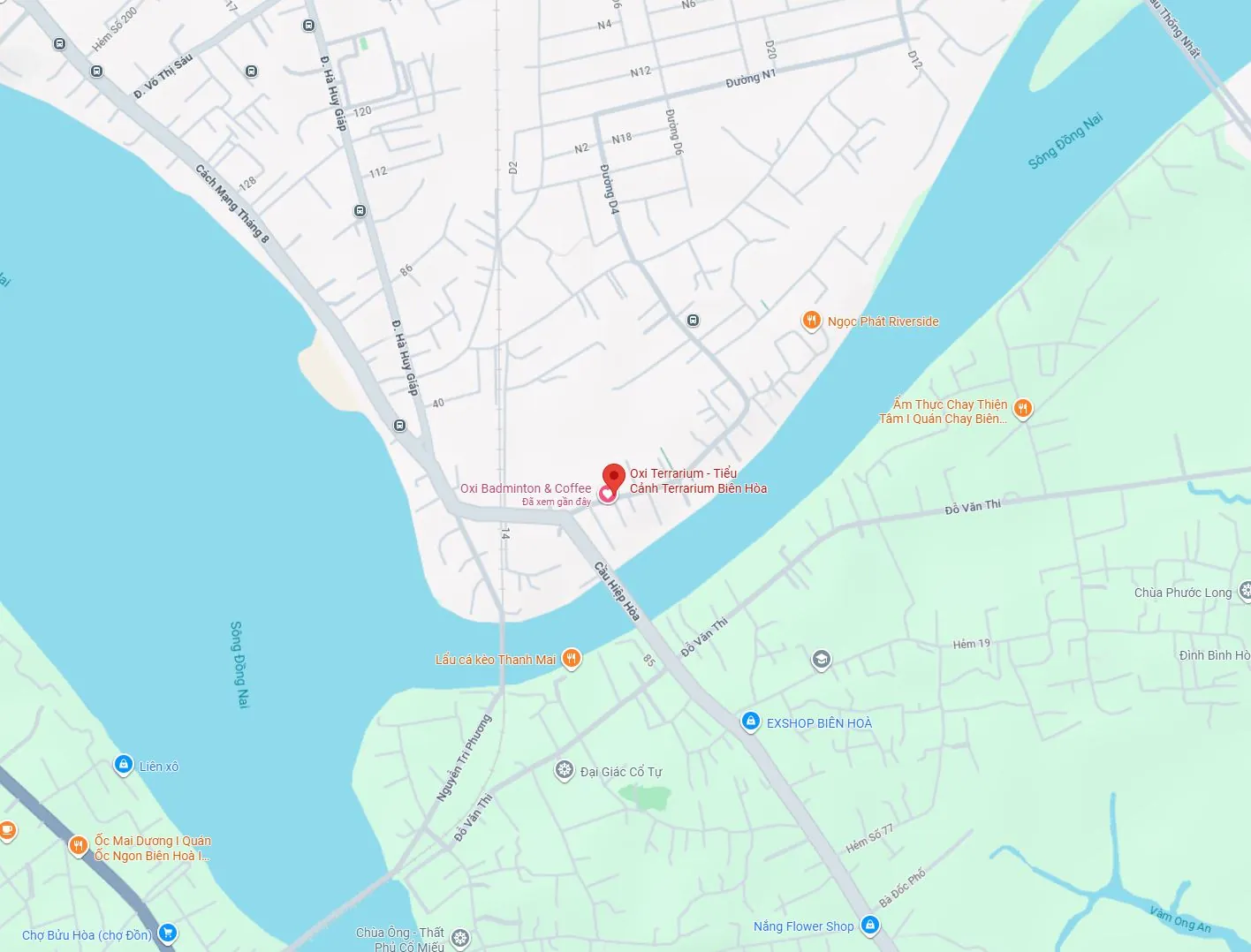 Vị trí Oxi Terrarium - Biên Hòa, Đồng Nai